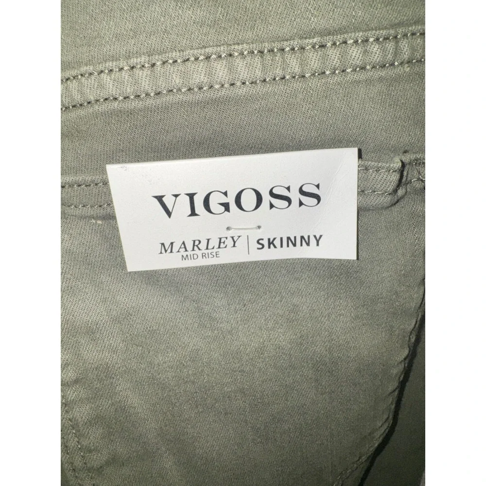 Vigoss Marley Mid Rise Skinny Pants Womens Olive Green Utility Cargo 30 NEW